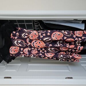 Halloween Patterned Dress with Lace Details